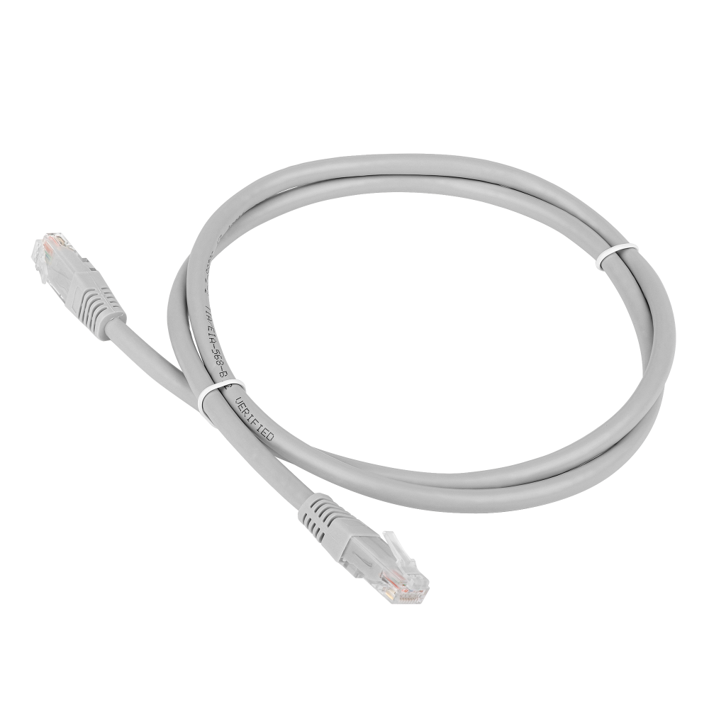 Кабель патч-корд Patch cord кат.5e  1.0м, Cablexpert, многожильный, серый