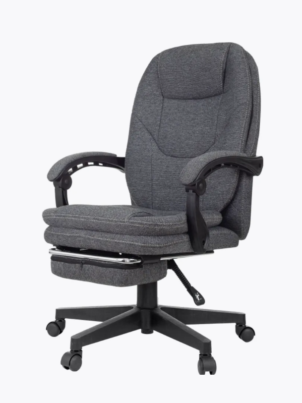 Кресло Бюрократ CH-868MSG-F (ткань, подвижные подлокотники, подставка для ног, до 120 кг) Серый