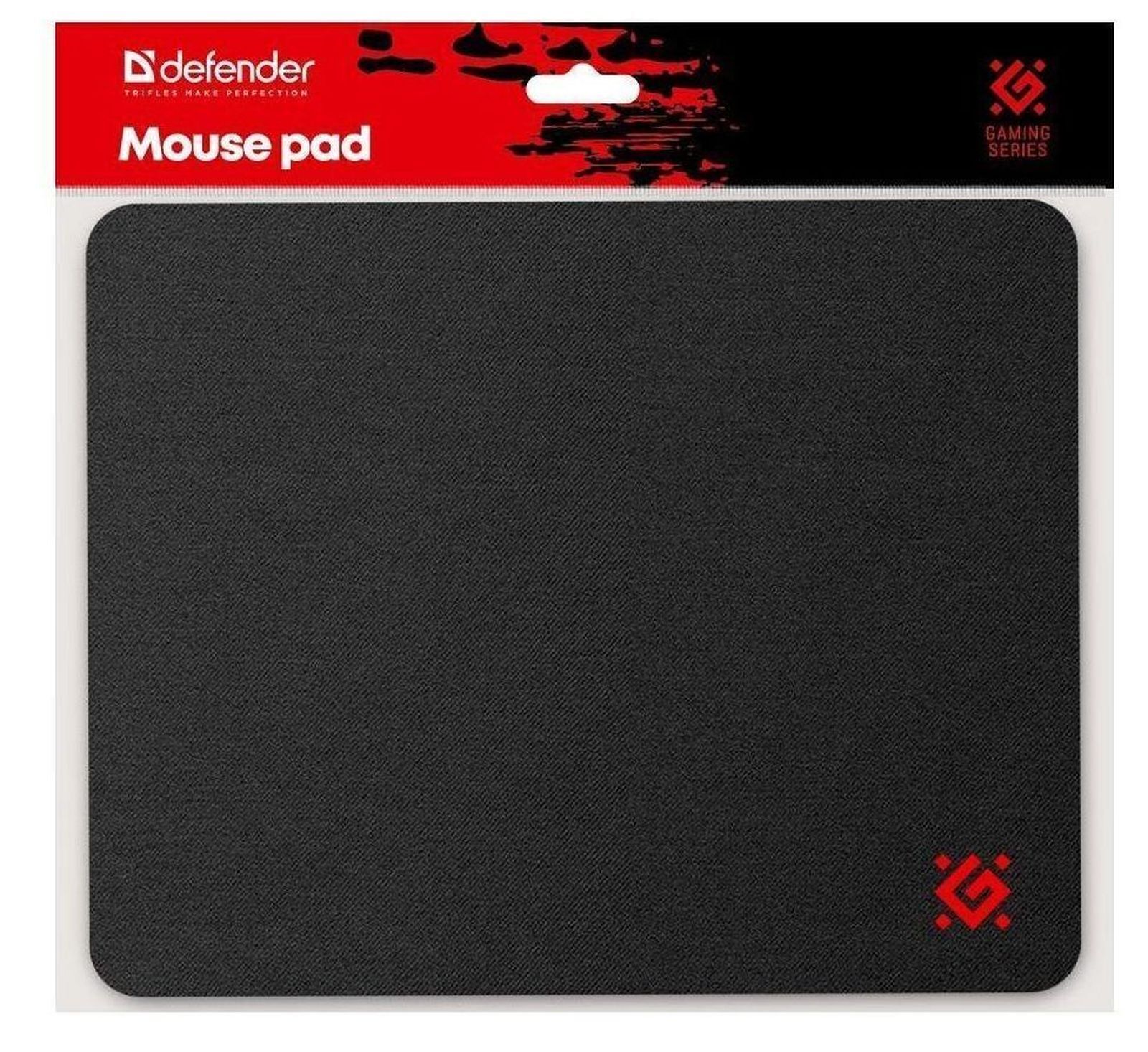 Коврик для мыши DEFENDER BLACK ONE (200x250x2мм, ткань, резина)