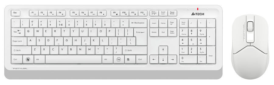 Комплект беспроводной (клавиатура+мышь) A4Tech Fstyler FG1012 Wireless White