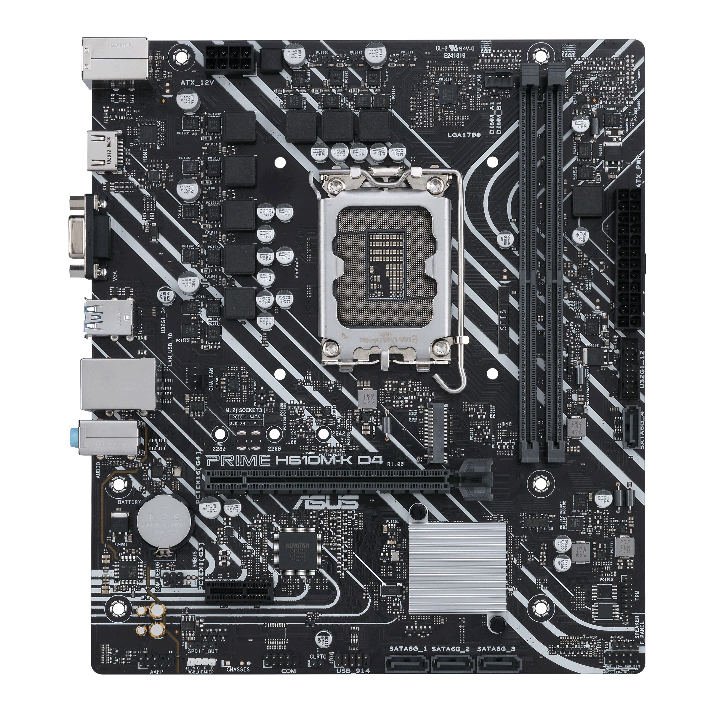 Материнская плата Socket-1700 Gigabyte H610M K DDR4 (H610) 2*DDR4 M.2 HDMI mATX