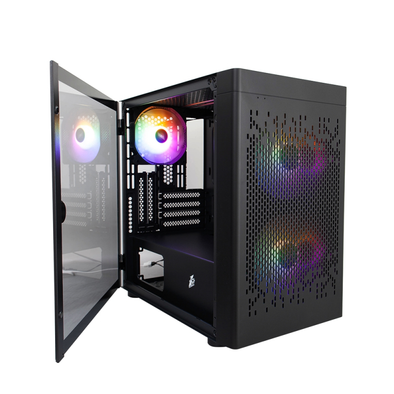 Корпус 1STPLAYER DK D3-B FRGB mATX Black