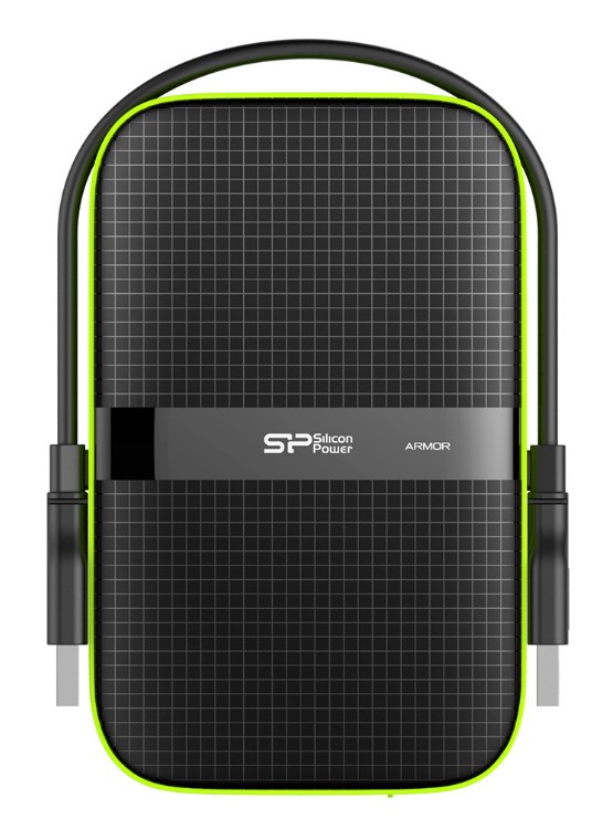 Внешний жесткий диск 2Tb Silicon Power Armor A60 2.5" USB3.0 черный/зеленый