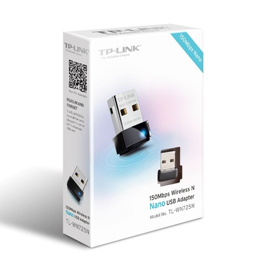 Сетевая карта USB2.0 TP-Link TL-WN725N (802.11b/g/n, до 150Mbps, 2.4GHz)