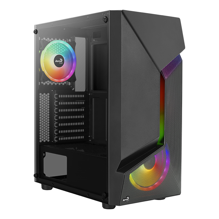 Корпус Aerocool Scape-G-BK-v2 2*USB3.0, mATX, черный