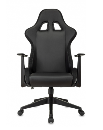 Кресло Zombie GAME RGB черный эко.кожа/ткань крестов