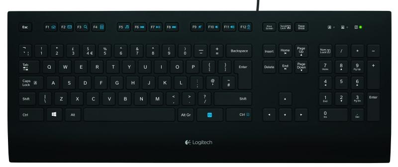 Клавиатура проводная Logitech K280E Black
