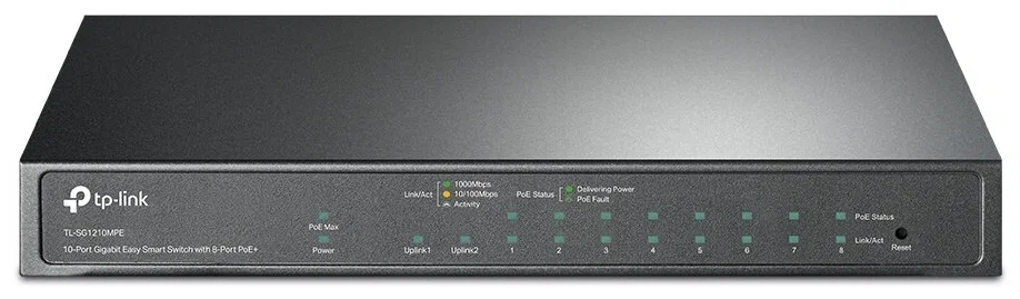 Коммутатор 10 port TP-Link TL-SG1210MPE 1000 Мбит/сек 8*PoE 1*SFP
