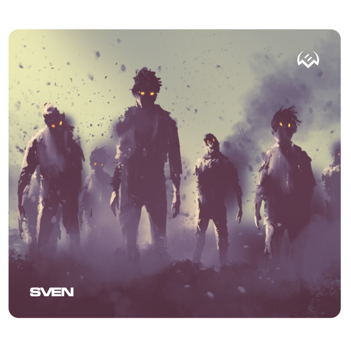 Коврик для мыши Sven MP-G02S Zombie (230x200x2мм, ткань, резина)