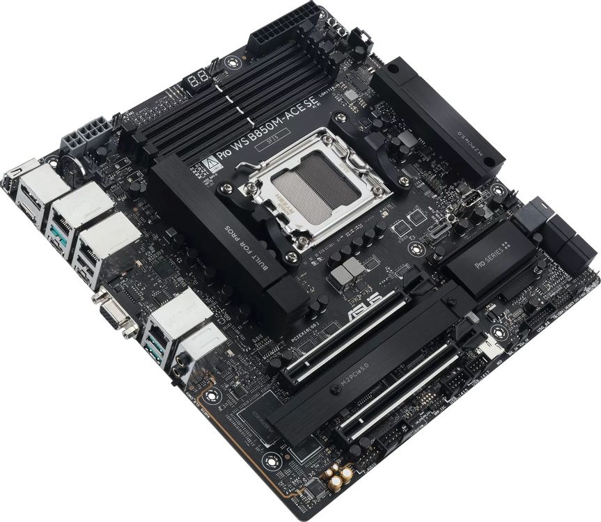 Материнская плата Socket AM5 ASUS PRO WS B850M-ACE SE (B850) 4*DDR5 HDMI DP VGA mATX