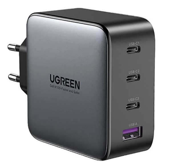 Сетевое зарядное устройство UGREEN CD226 100W USB-C USB-A серый