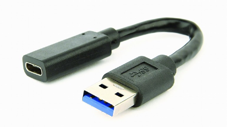 Переходник–адаптер USB-C (f)  --  USB-A (m), Cablexpert A-USB3-AMCF-01