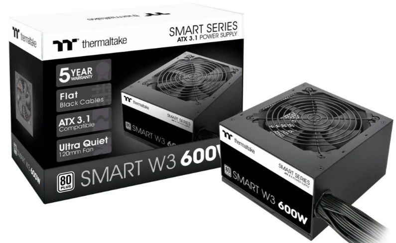 Блок питания 600W Thermaltake Smart W3 120mm 80+ Standart