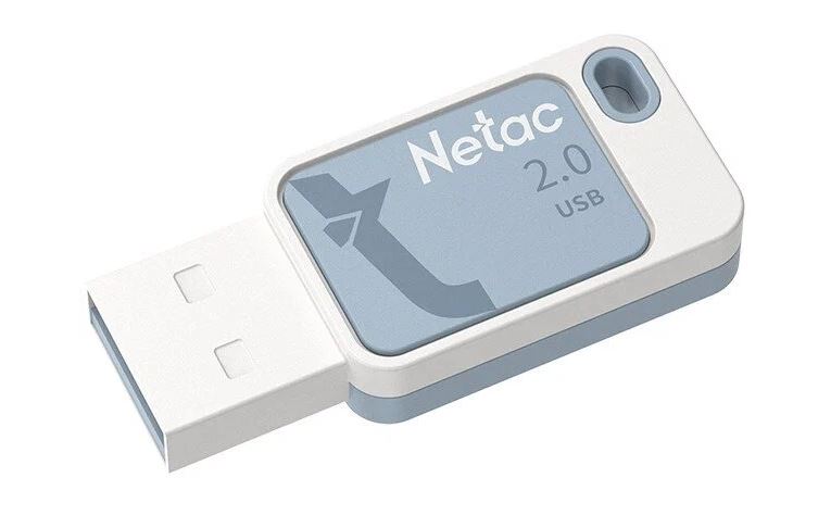 Флешка .16Gb Netac UA31 USB2.0 выдвижной, пластик, голубая