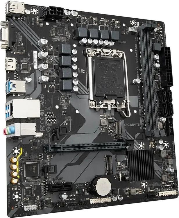 Материнская плата Socket-1700 Gigabyte B760M H DDR4 (B760) 2*DDR4 HDMI VGA mATX