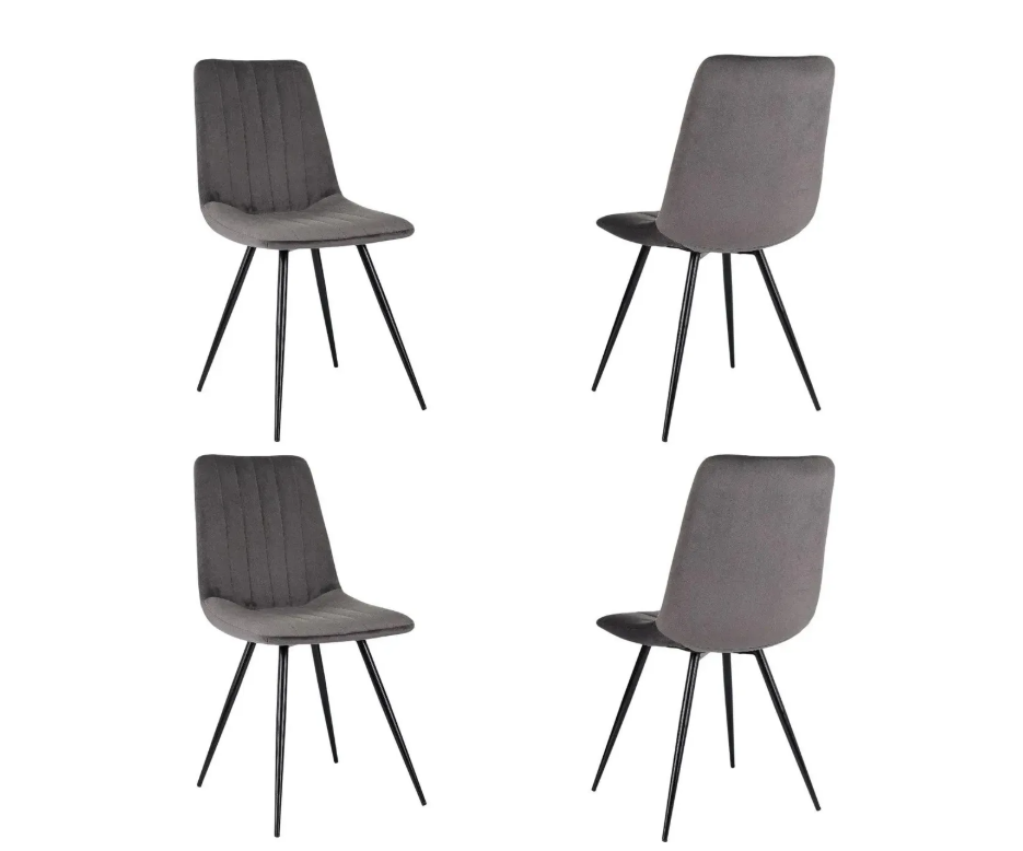 Кресло Бюрократ CH-K6_4 комплект 4шт Holland 18 металл черный на ножках (CH-K6_1/HL18_4)