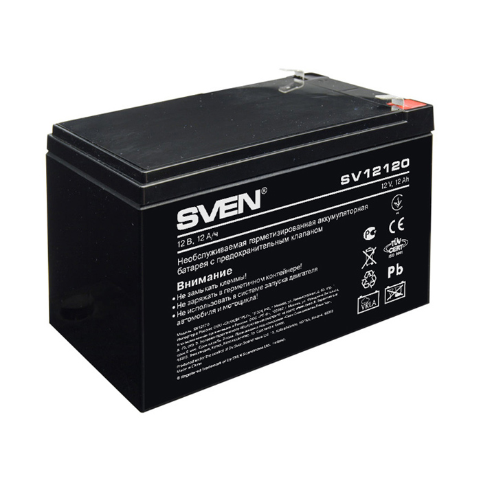 Аккумулятор для ИБП 12V, 12.0Ah, SVEN SV 12120