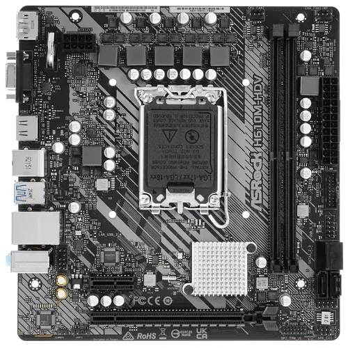 Материнская плата Socket-1700 ASRock H610M-HDV (H610) 2*DDR4 1*PCI-Ex16 1*PCI-Ex1 HDMI DP VGA mATX