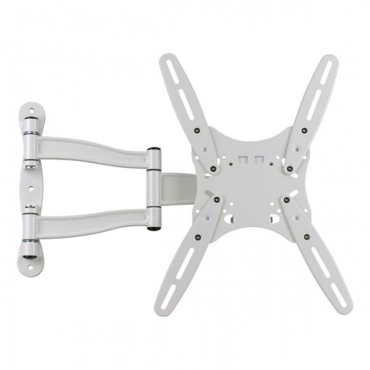 Крепление для телевизора Kromax Techno-5 White (настенное, регулируемое, с коленом, max 35кг, VESA 4