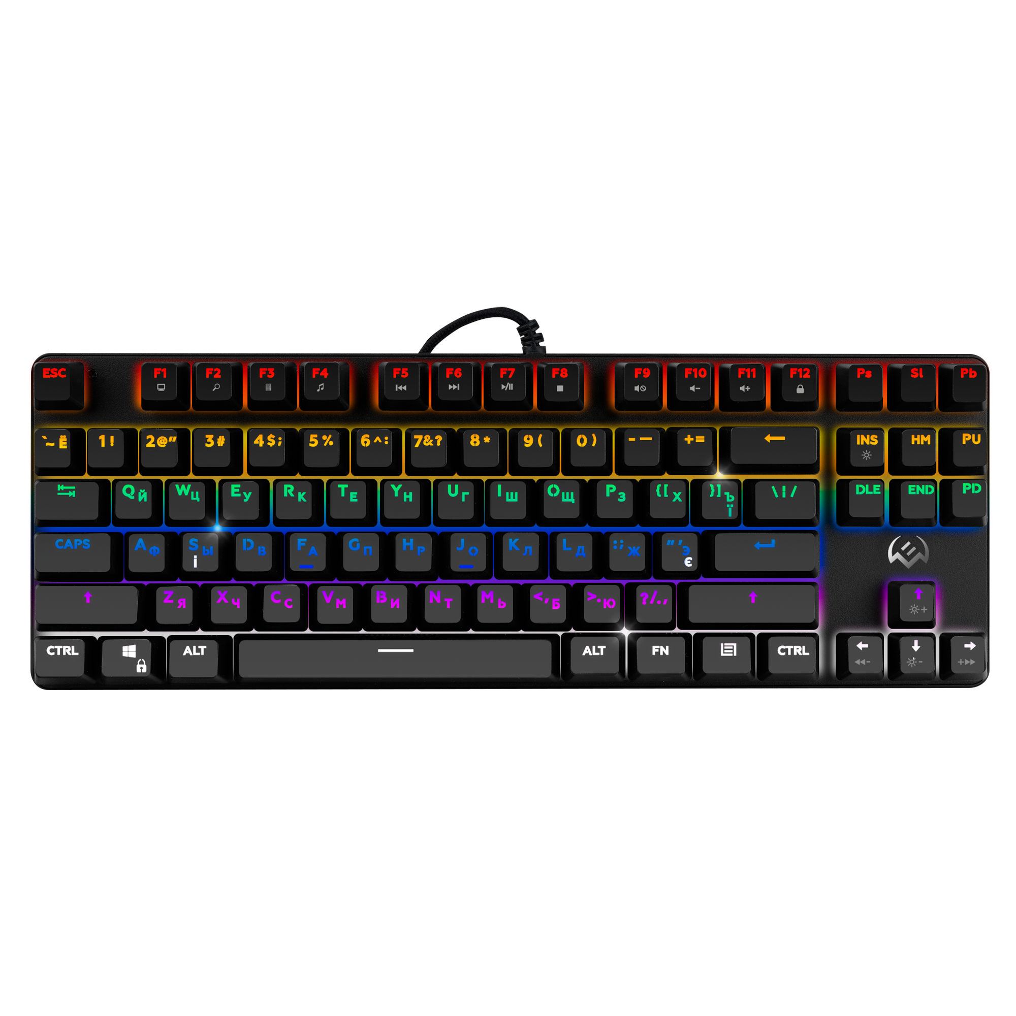 Клавиатура проводная SVEN KB-G9150 RGB Led 87-Keys черный