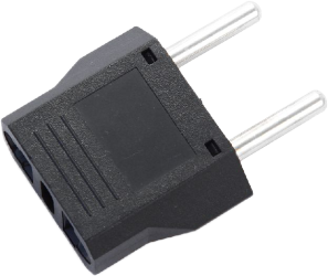 Переходник для розетки EU, US в RU, Gembird TPA-101, черный