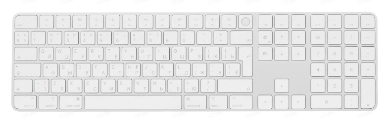 Клавиатура беспроводная Apple Magic Keyboard Touch ID Numeric Keypad USB-C White (белый)