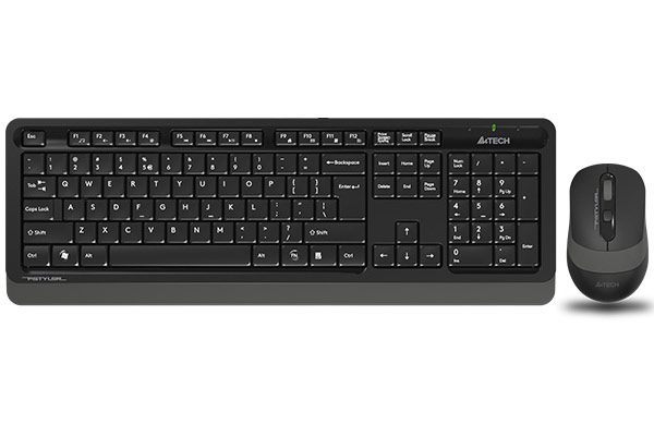 Комплект беспроводной (клавиатура+мышь) A4Tech Fstyler FG1010 Wireless черный/серый