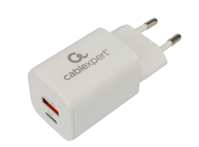 Сетевое зарядное устройство Cablexpert MP3A-PC-42 30W QC3.0/PD USB Type-C белый