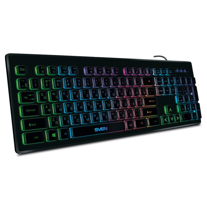 Клавиатура проводная SVEN KB-C7500EL RGB Led черный