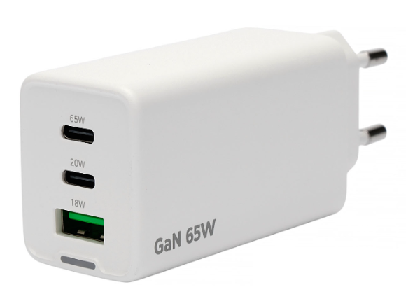 Сетевое зарядное устройство Cablexpert MP3A-PC 65W USB-C USB-A белый