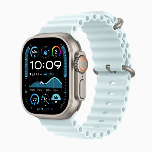 Смарт-часы Apple Watch Ultra 2 2024 49mm Natural Ocean Band Ice Blue (натуральный/голубой)