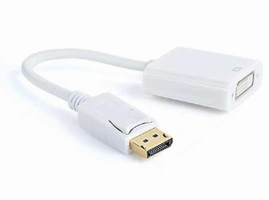 Кабель-переходник DP (m) < - > DVI (f), Cablexpert A-DPM-DVIF-002-W