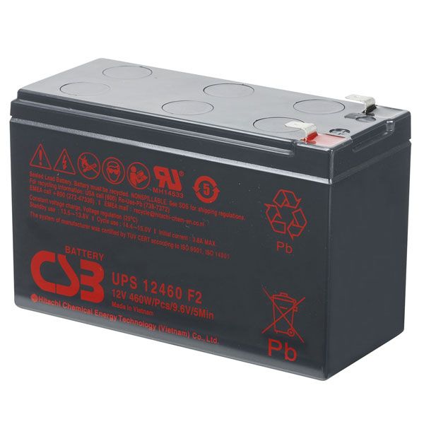 Аккумулятор для ИБП 12V,  9.0Ah, CSB UPS 12460