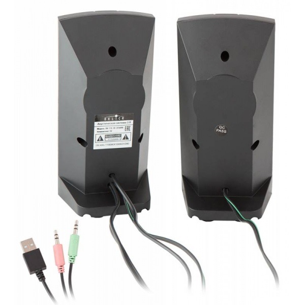 Акустическая система OKLICK OK-118 (2x2W, питание от USB) черный