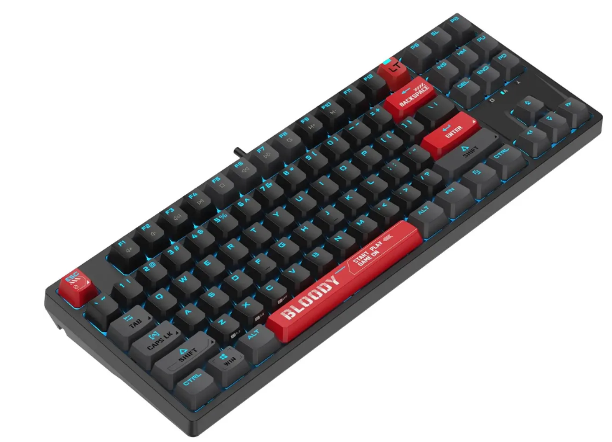 Клавиатура проводная A4Tech Bloody AT87 RGB подсветка черный