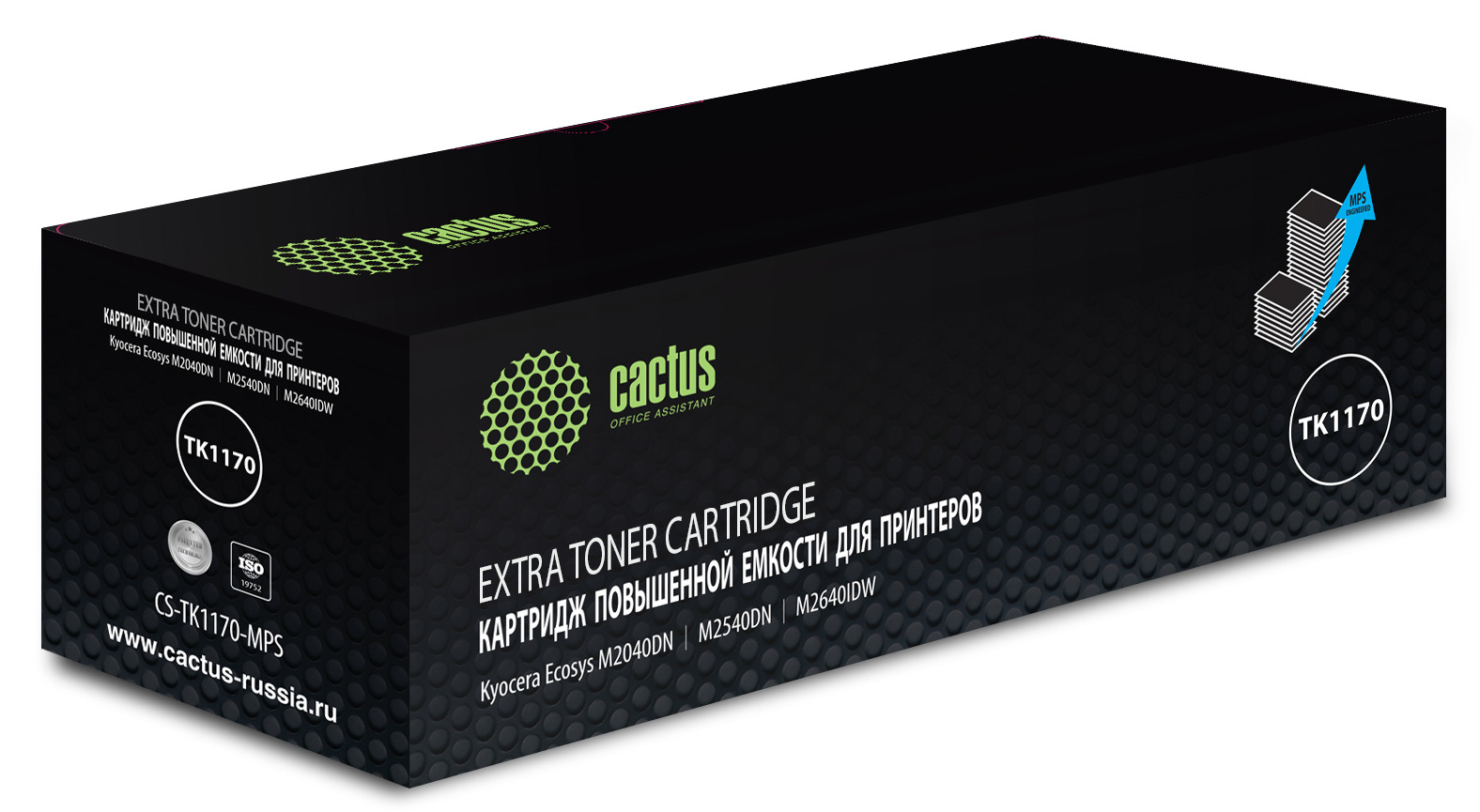 Картридж лазерный Cactus CS-TK1170-MPS для Kyocera, 12000стр. черный