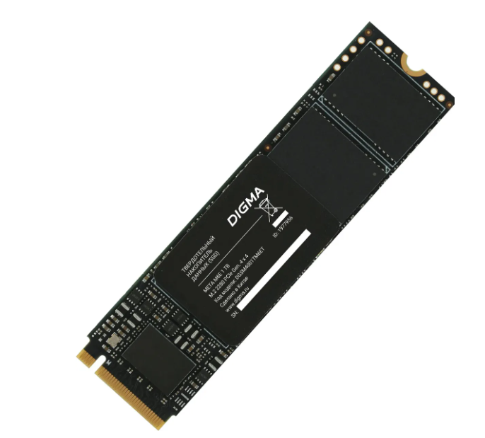 Накопитель SSD M.2 1Tb Digma Meta M6E (PCI-E 4.0 x4, 5000/4600 Мбайт/сек)