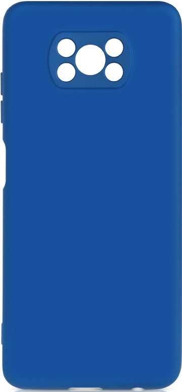 Чехол для смартфона Poco X3 Pro - DF poOriginal-02 cиликоновый с микрофиброй черный