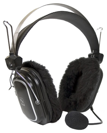 Наушники проводные A4Tech HS-60 (микрофон, 20 - 20 000 Гц, 97 дБ, 2-е Амбушюр для Лета и Зимы, 2м) черный
