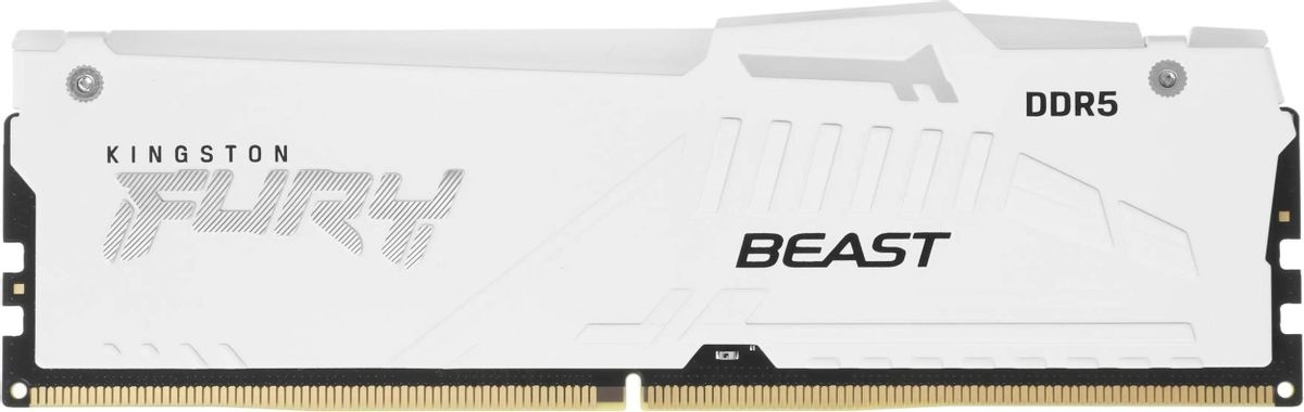 Модуль памяти DDR5 16Gb 5600MHz Kingston FURY Beast White RGB XMP CL40