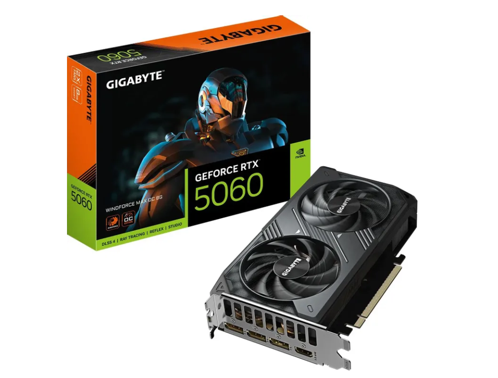 Видеокарта 8Gb Gigabyte GV-N5060WF2MAX OC-8GD (RTX5060) GDDR7 HDMI DP