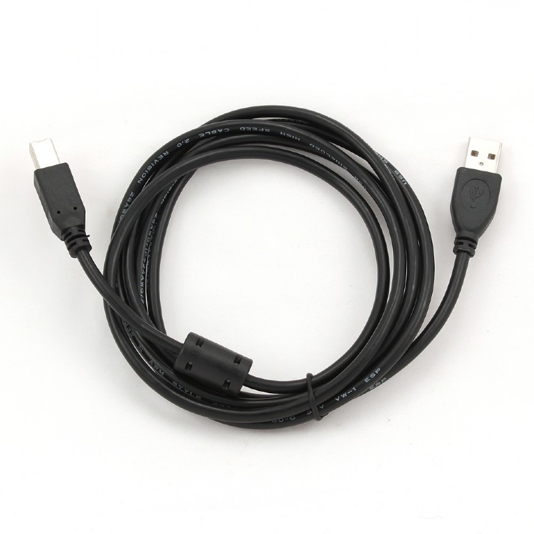 Кабель USB2.0 Am < - > Bm  4.5м, Cablexpert, экран, феррит.кольцо, черный