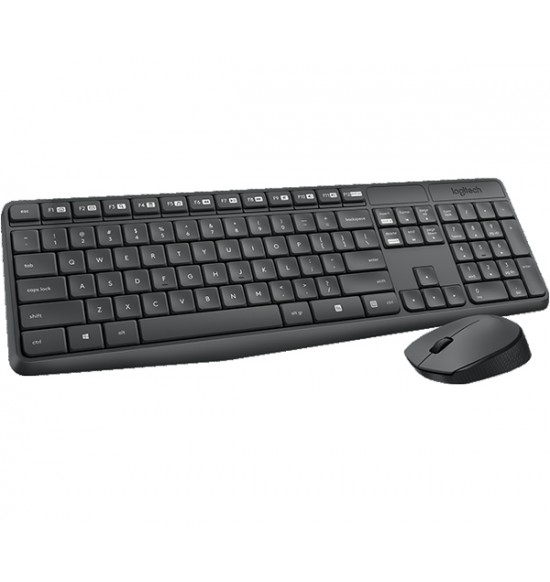 Комплект беспроводной (клавиатура+мышь) Logitech MK235 Wireless USB Grey