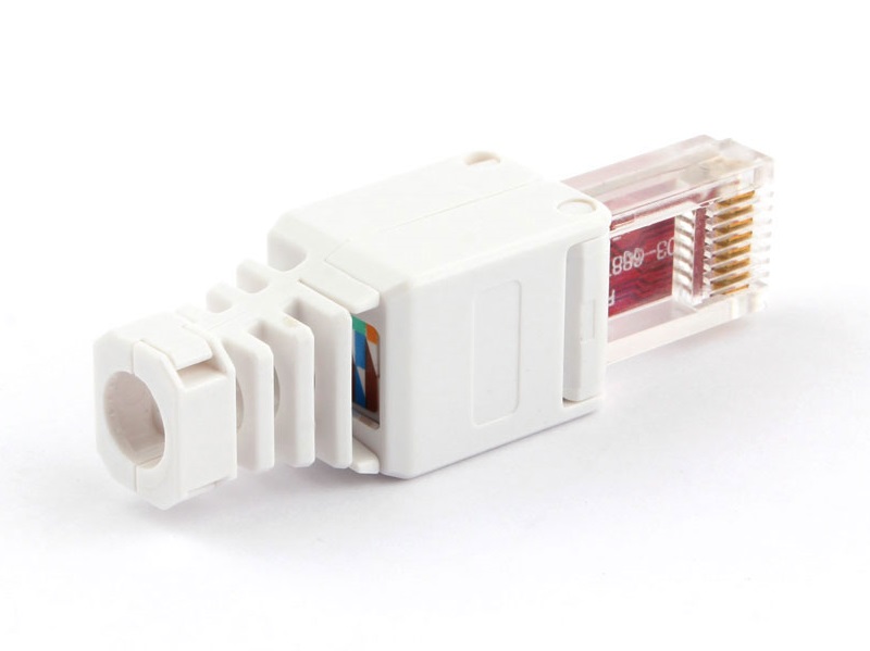 Коннектор RJ-45, кат.5/кат.6 (8p8c) - (быстрозажимной без обжимного инструмента)