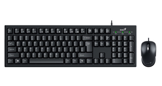 Комплект проводной (клавиатура+мышь) Genius Smart KM-100SE Wired combo черный