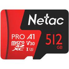 Карта памяти microSD 512Gb Netac P500 Extreme Pro Class 10, 100MB/s, без SD адаптера