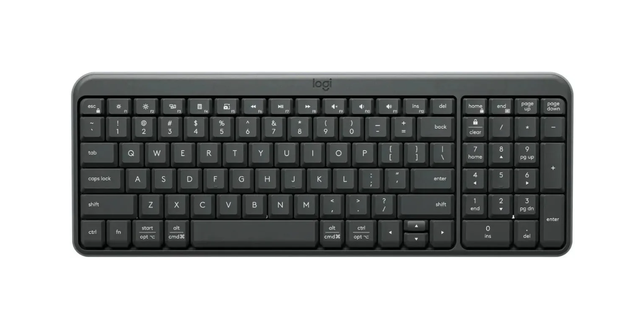 Клавиатура беспроводная Logitech K250 Compact Slim Keyboard графит