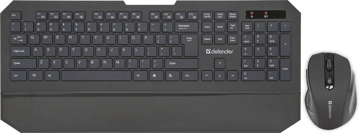 Комплект беспроводной (клавиатура+мышь) Defender Berkeley C-925 USB Wireless черный