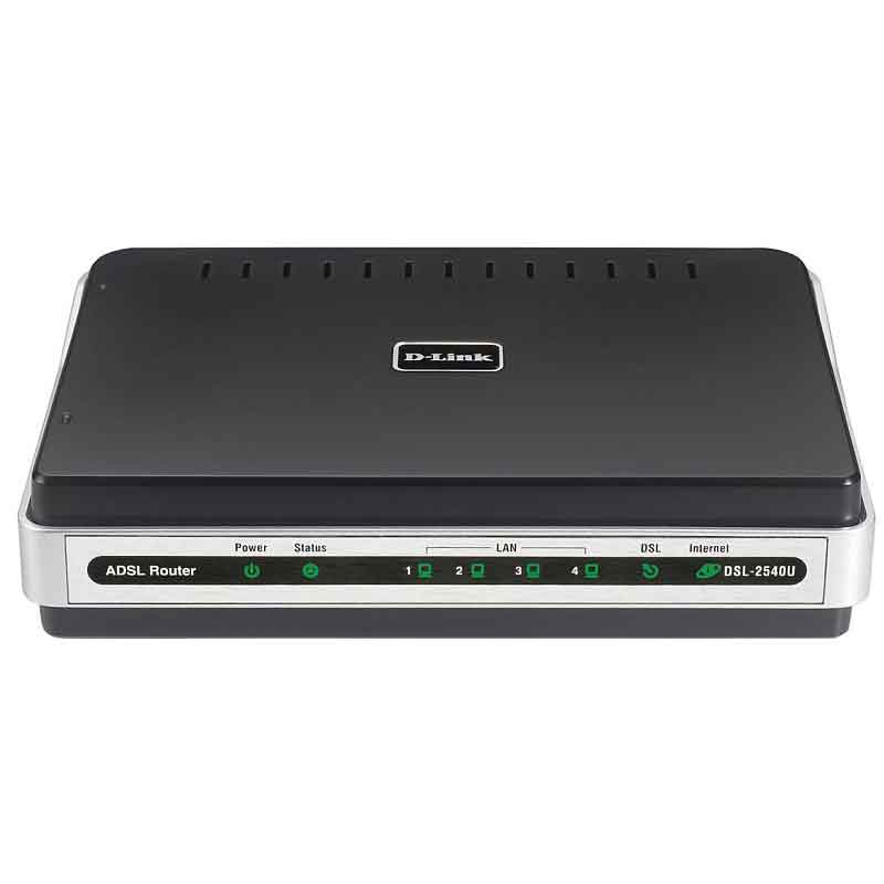 Модем ADSL D-Link DSL-2540U ADSL2+, 4xLAN