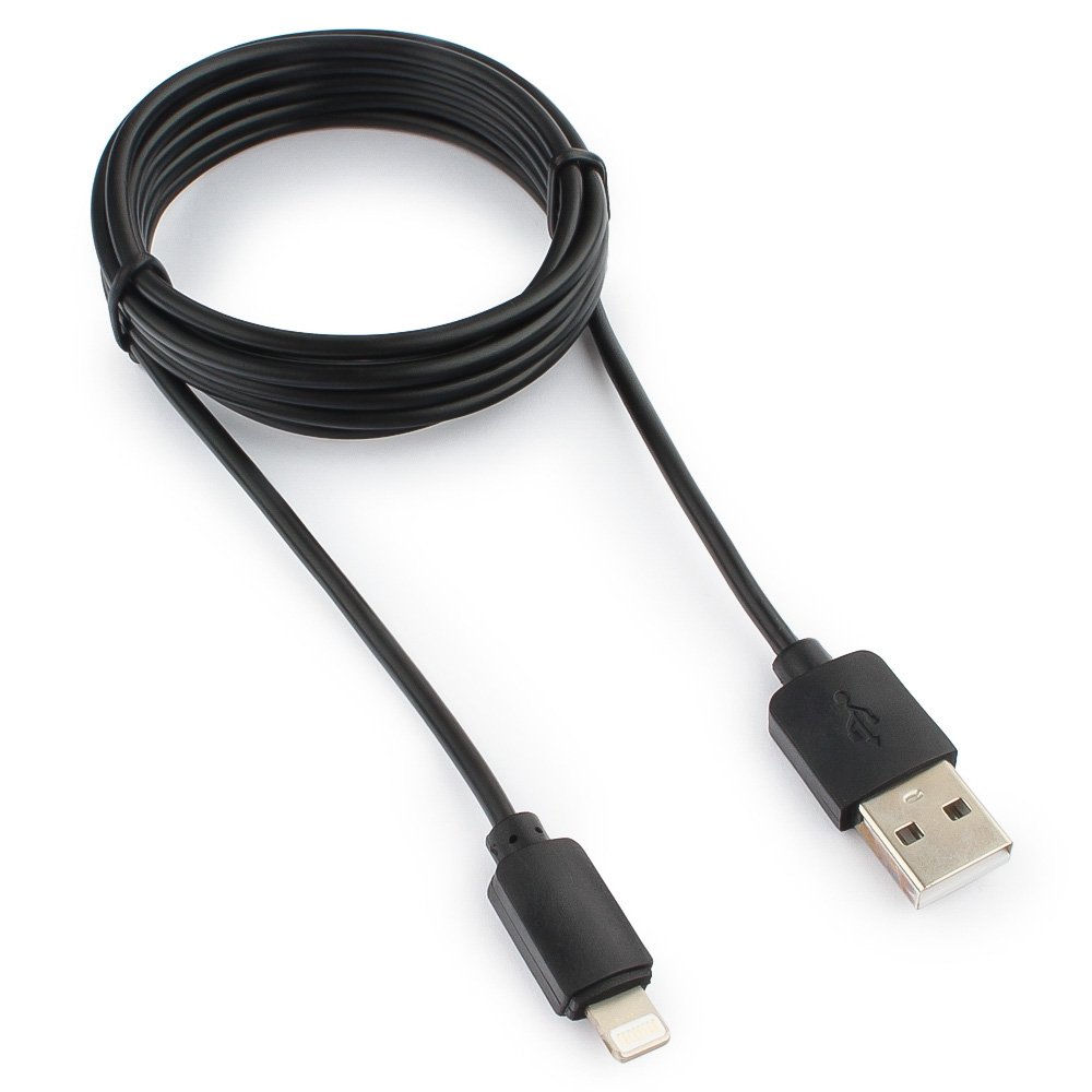 Кабель USB-A < - > Lightning, 1.8м, Гарнизон, черный